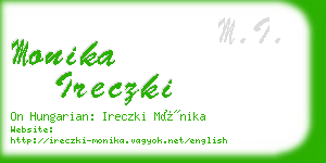 monika ireczki business card